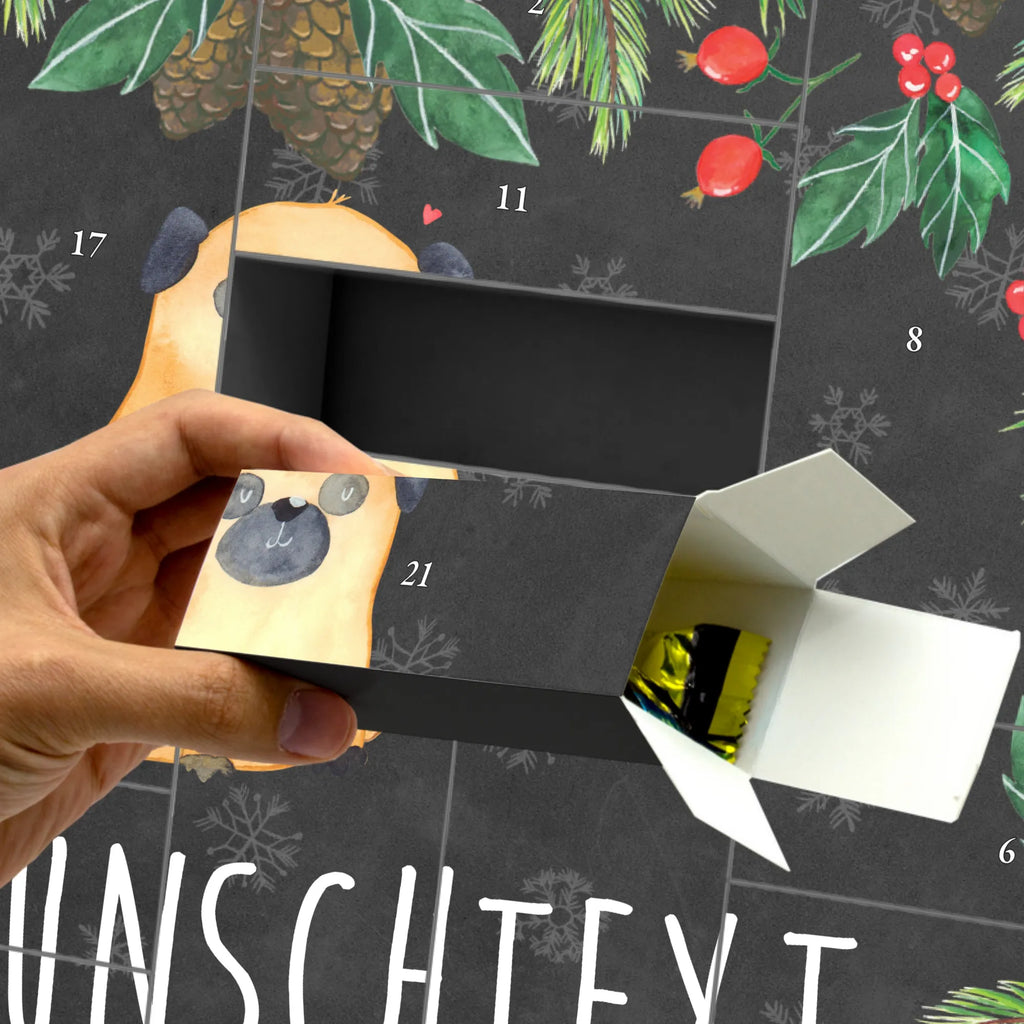 Personalisierter Befüllbarer Adventskalender Mops Befüllbarer Adventskalender, Adventskalender Zum Selbst Befüllen, Hunderasse, Tierliebhaber, Hundemotiv, Haustier, Hundebesitzer, Hund, Sprüche, Liebe, Mops, Hundeliebe