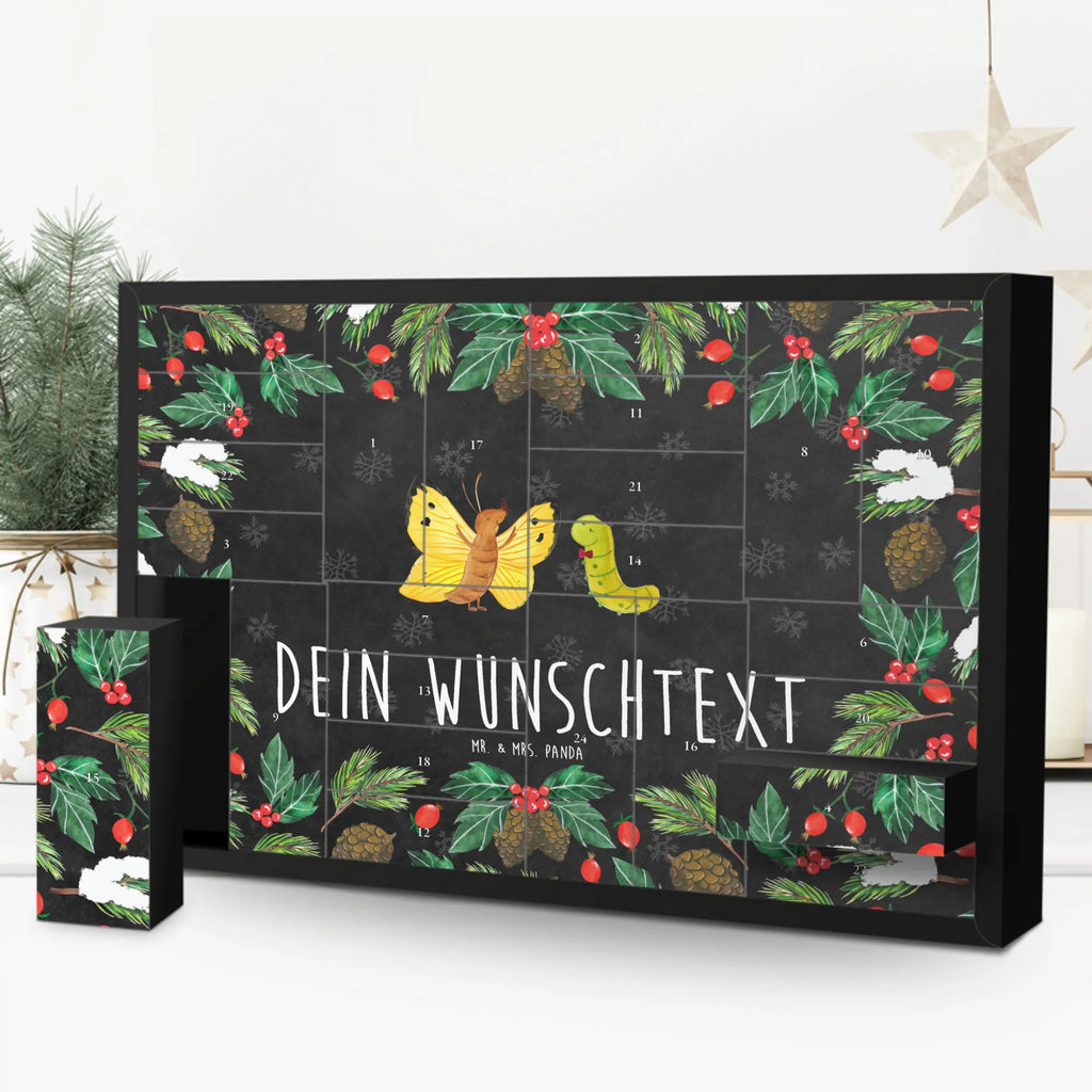 Personalisierter Befüllbarer Adventskalender Raupe Schmetterling Befüllbarer Adventskalender, Adventskalender Zum Selbst Befüllen, Tiermotive, Tiere, Gute Laune, Lustige Sprüche, Hut, Kokon, Schmetterling, Erwachsen Werden, Aufwachsen, Entwicklung, Zitronenfalter, Raupe, Hütchen, Schönheit
