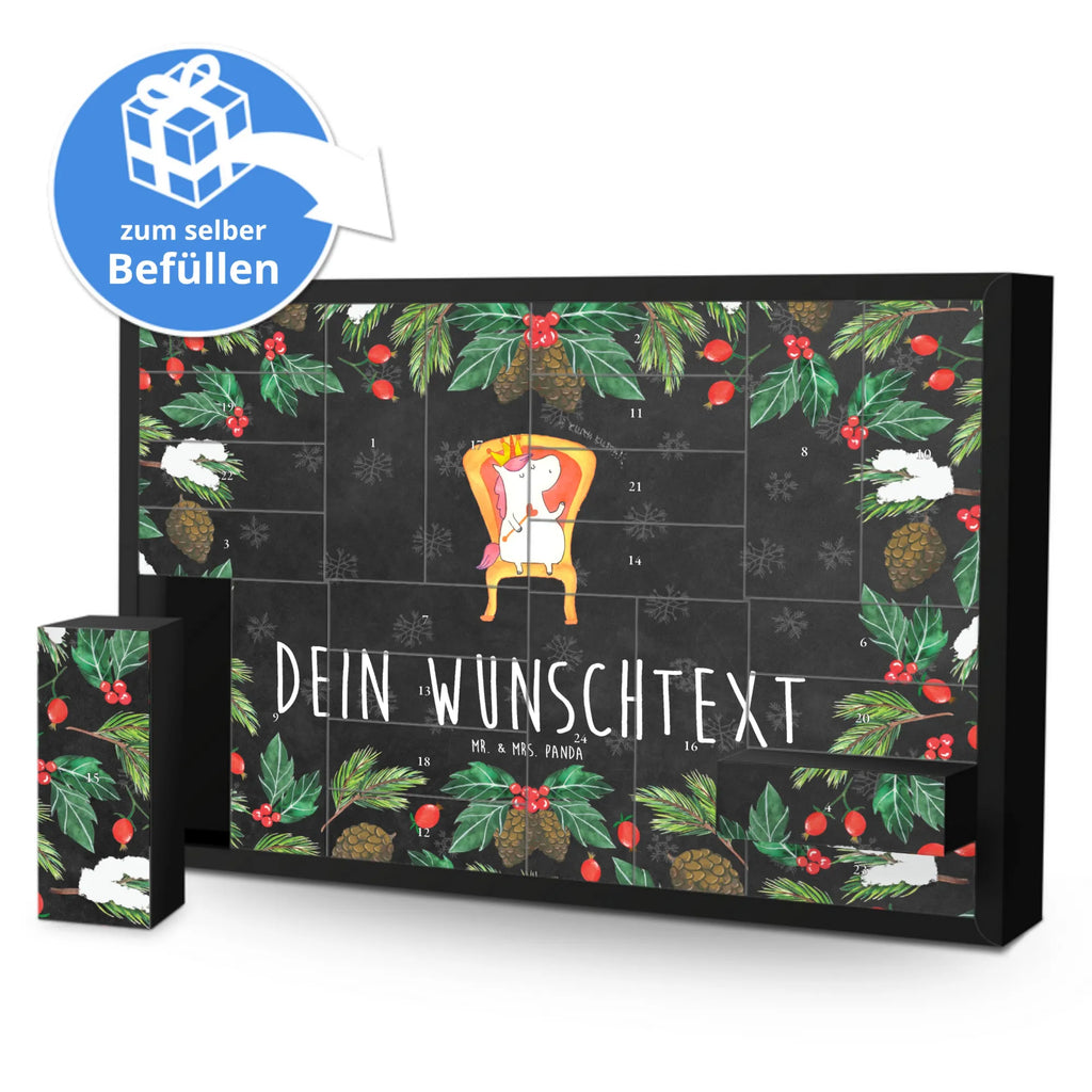 Personalisierter Befüllbarer Adventskalender Einhorn König Adventskalender Zum Selbst Befüllen, Befüllbarer Adventskalender, Einhorn, Einhorn Deko, Einhörner, Unicorn, Bundeskanzler, Herrscher, König, Krone, Prinzessin, Präsident, Kaiser