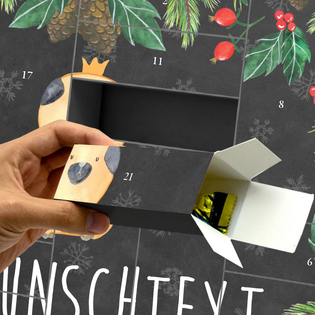 Personalisierter Befüllbarer Adventskalender Mops Krone Adventskalender Zum Selbst Befüllen, Befüllbarer Adventskalender, Hunderasse, Tierliebhaber, Hundemotiv, Haustier, Hundebesitzer, Hund, Sprüche, Lustig, Allergisch, Hundebesitzer. Spruch, Kinderlos, Hausregel, Mops
