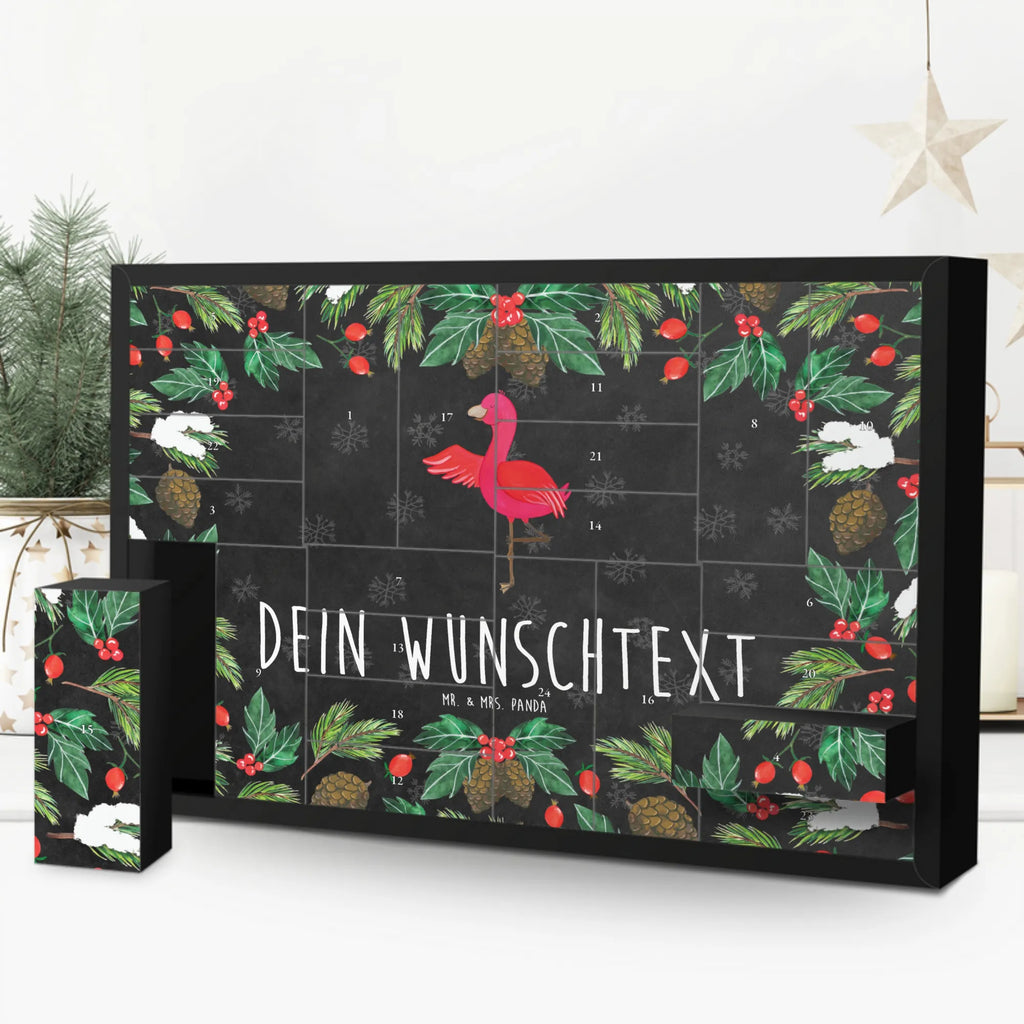 Personalisierter Befüllbarer Adventskalender Flamingo Yoga Befüllbarer Adventskalender, Adventskalender Zum Selbst Befüllen, Flamingo, Yoga, Yoga-Übung, Vogel, Entspannung, Namaste, Tiefenentspannung, Ärger, Achtsamkeit, Aufregen