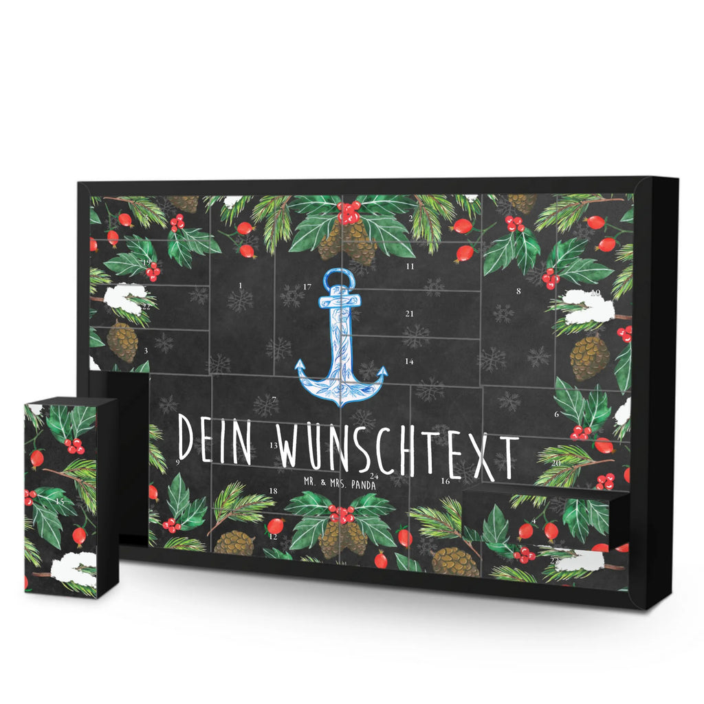 Personalisierter Befüllbarer Adventskalender Anker Blau Befüllbarer Adventskalender, Adventskalender Zum Selbst Befüllen, Tiermotive, Tiere, Gute Laune, Lustige Sprüche