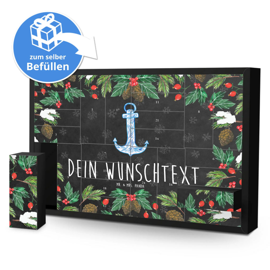 Personalisierter Befüllbarer Adventskalender Anker Blau Befüllbarer Adventskalender, Adventskalender Zum Selbst Befüllen, Tiermotive, Tiere, Gute Laune, Lustige Sprüche