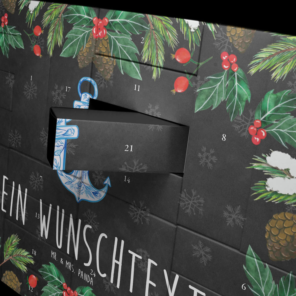 Personalisierter Befüllbarer Adventskalender Anker Blau Befüllbarer Adventskalender, Adventskalender Zum Selbst Befüllen, Tiermotive, Tiere, Gute Laune, Lustige Sprüche