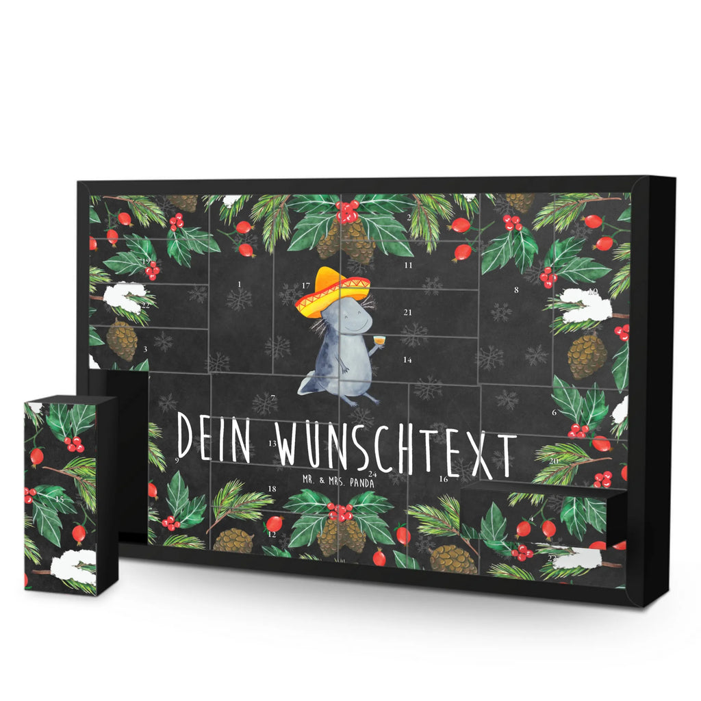 Personalisierter Befüllbarer Adventskalender Axolotl Tequila Adventskalender Zum Selbst Befüllen, Befüllbarer Adventskalender, Axolotl, Molch, Mexiko, Mexico, Schwanzlurch, Spruch, Lurch, Motivation, Feuersalamander, Feuerdrache, Axolot, Zitrone, Tequila, Sombrero, Lurche