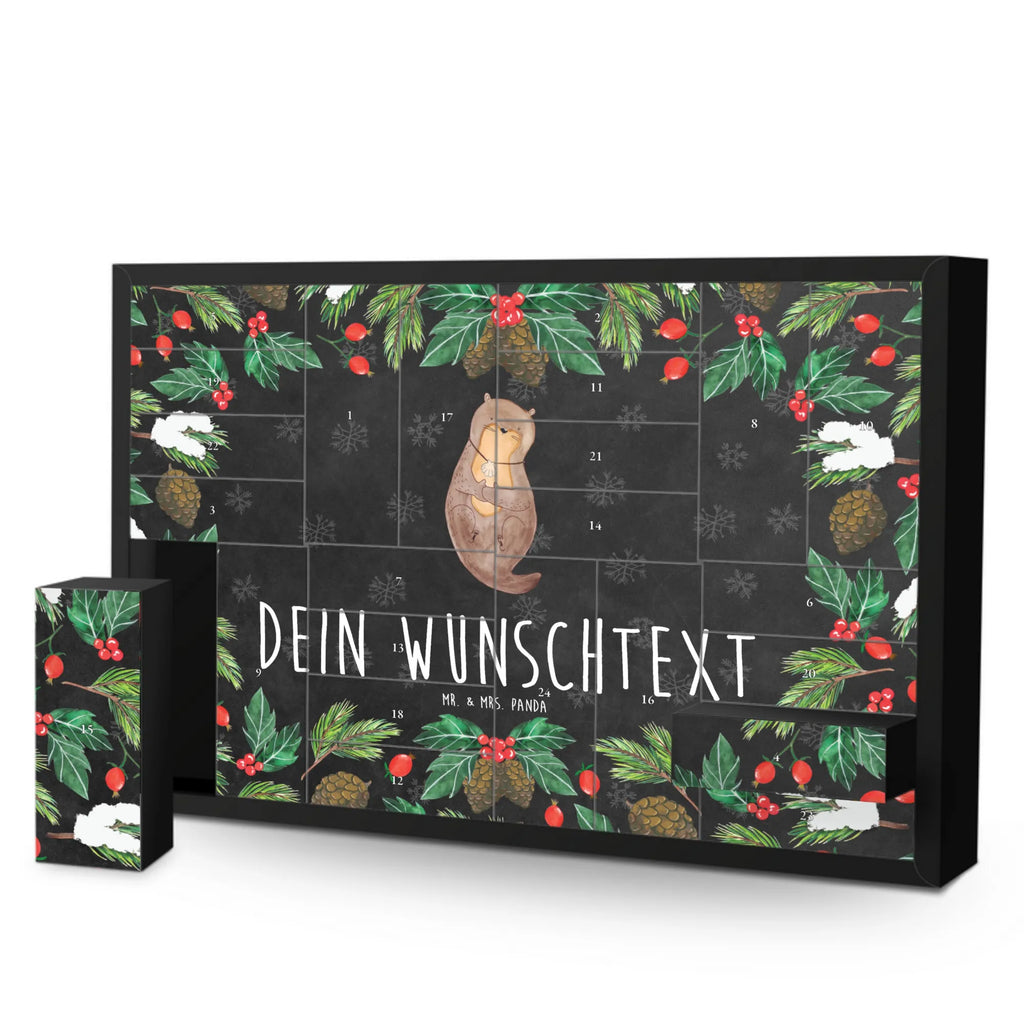 Personalisierter Befüllbarer Adventskalender Otter Muschel Adventskalender Zum Selbst Befüllen, Befüllbarer Adventskalender, Seeotter, Otter, Fischotter, Büro, Otterliebe, Tagträumen, Träumen, Motivation, Grübeln