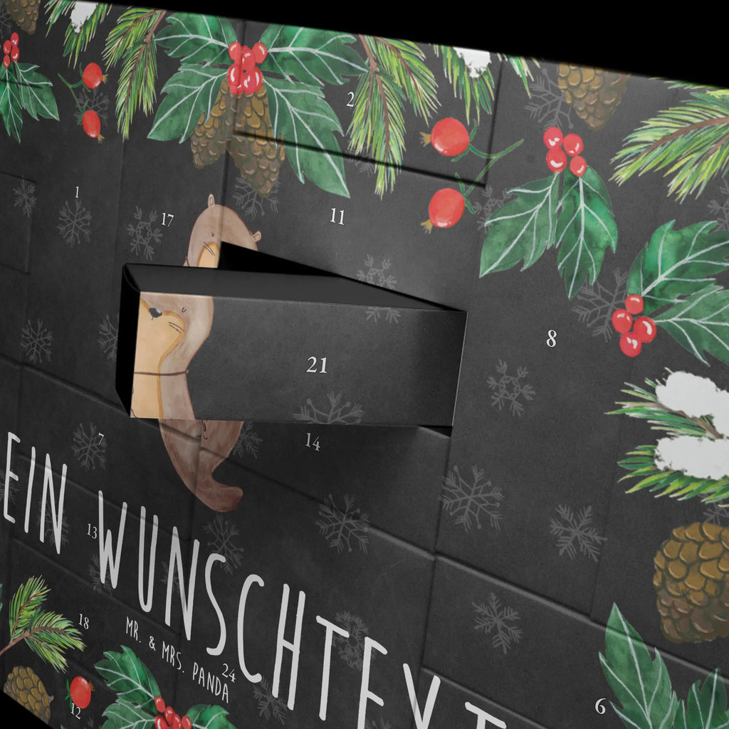 Personalisierter Befüllbarer Adventskalender Otter Muschel Adventskalender Zum Selbst Befüllen, Befüllbarer Adventskalender, Seeotter, Otter, Fischotter, Büro, Otterliebe, Tagträumen, Träumen, Motivation, Grübeln