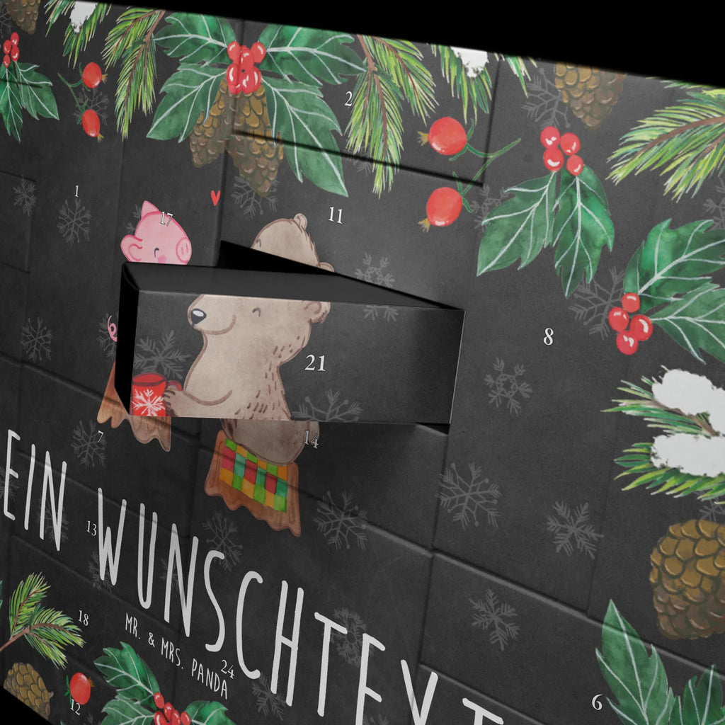 Personalisierter Befüllbarer Adventskalender Glühschwein Sause Adventskalender Zum Selbst Befüllen, Befüllbarer Adventskalender, Advent, Winter, Heiligabend, Wintermotiv, Nikolaus, Weihnachten, Weihnachtsdeko, Prost, Weihnachtszeit, Schwein, Alles Gute, Bär