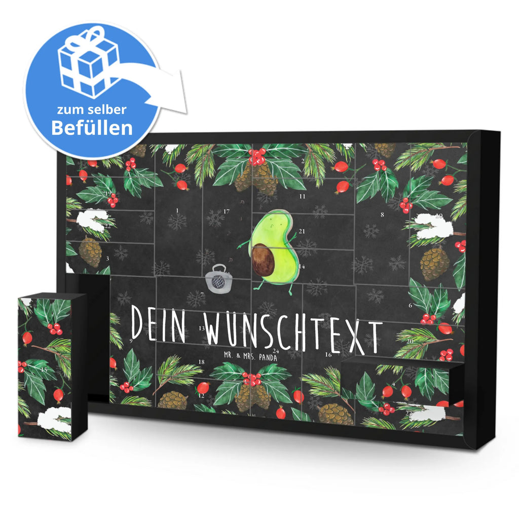 Personalisierter Befüllbarer Adventskalender Avocado Tanzen Befüllbarer Adventskalender, Adventskalender Zum Selbst Befüllen, Avocado, Gesund, Veggie, Vegan