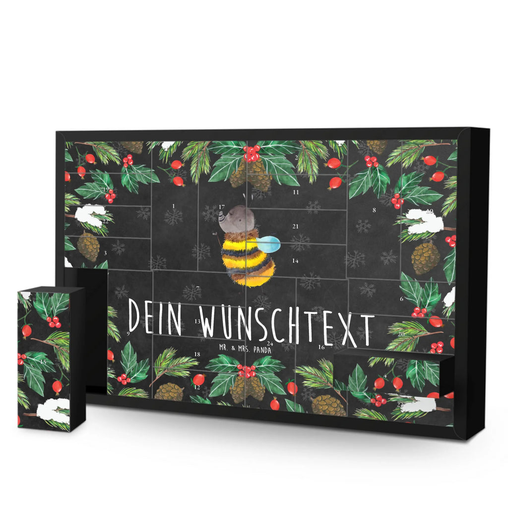Personalisierter Befüllbarer Adventskalender Hummel flauschig Befüllbarer Adventskalender, Adventskalender Zum Selbst Befüllen, Tiermotive, Tiere, Gute Laune, Lustige Sprüche, Flauschig, Natur, Biene, Hummel, Blume
