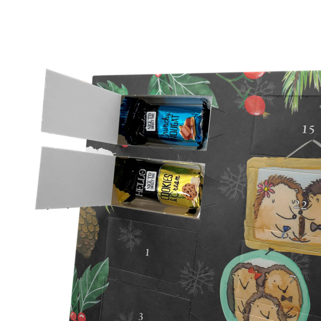 Chocolate advent calendar Hedgehog family Father's Day, Mother's Day, hedgehogs, pictures, solidarity, mum