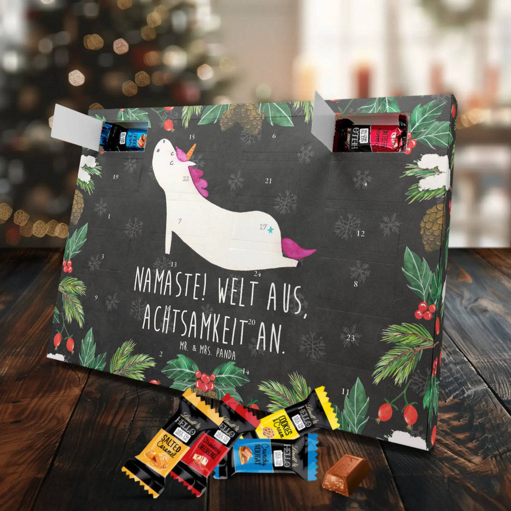 Chocolate advent calendar unicorn yoga mindfulness, relaxation, gift, present, sports, sweet
