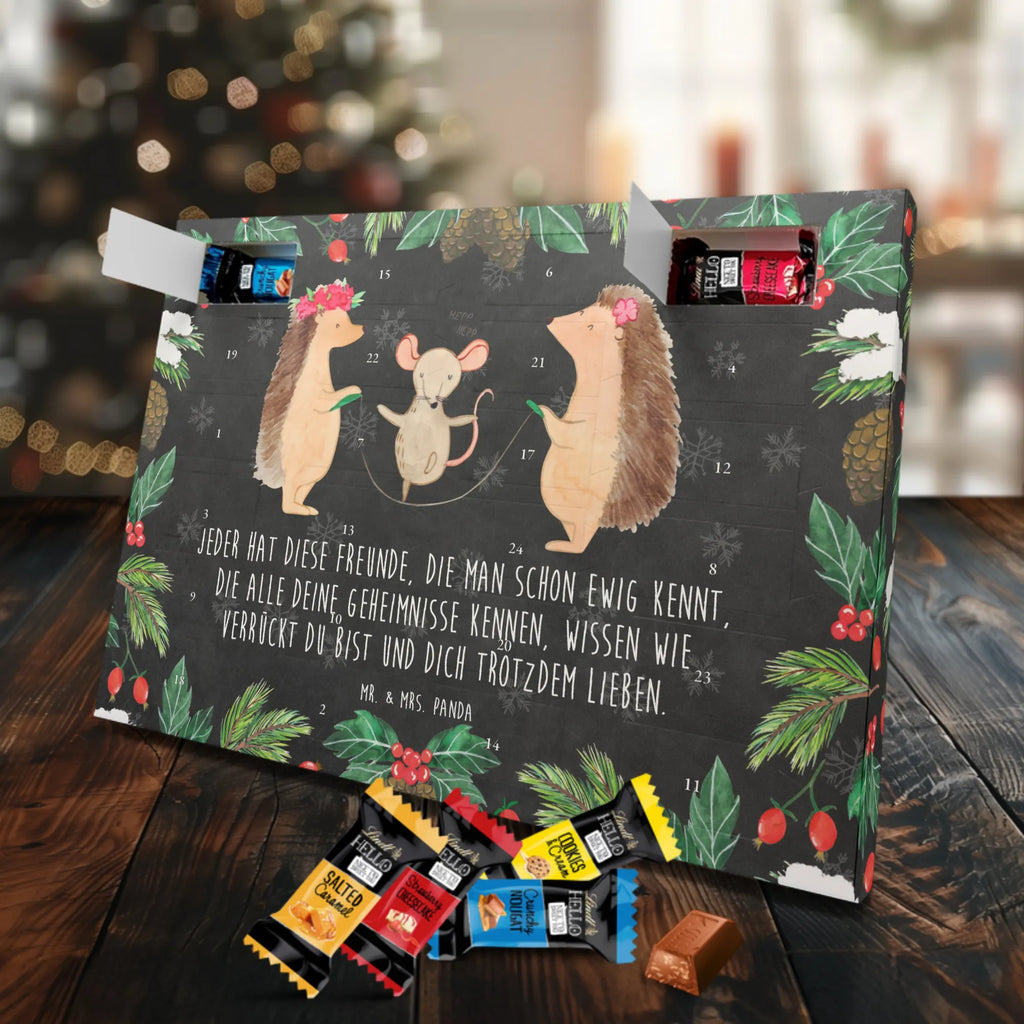 Chocolate advent calendar Hedgehog skipping gift ideas, gifts, small animals, good mood, cute, funny sayings, cute animal motives, hand drawn, special gifts, card, animal lover, children, rope skipping, mouse