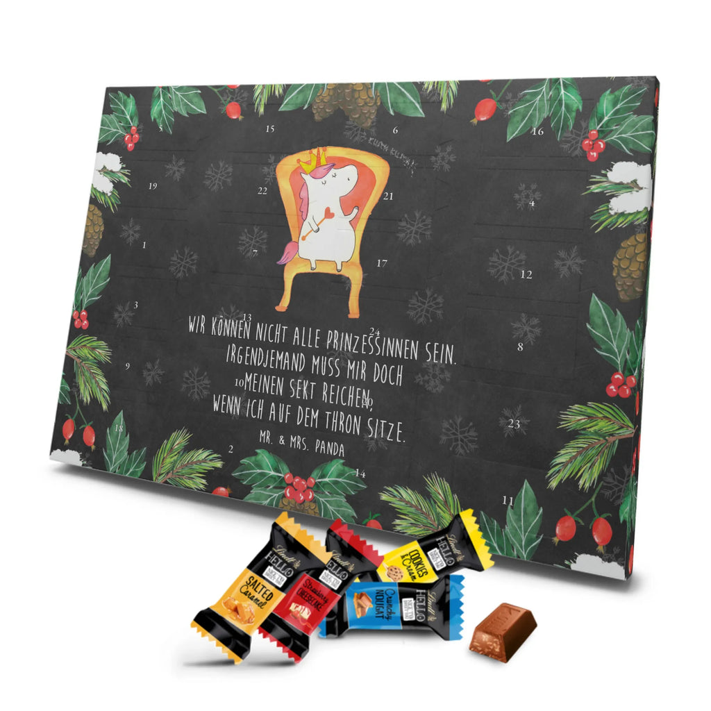 Chocolate advent calendar unicorn king Crown, friend gift, Present friend, King, Prosecco, Chancellor, Princess, Emperor, Ruler, President