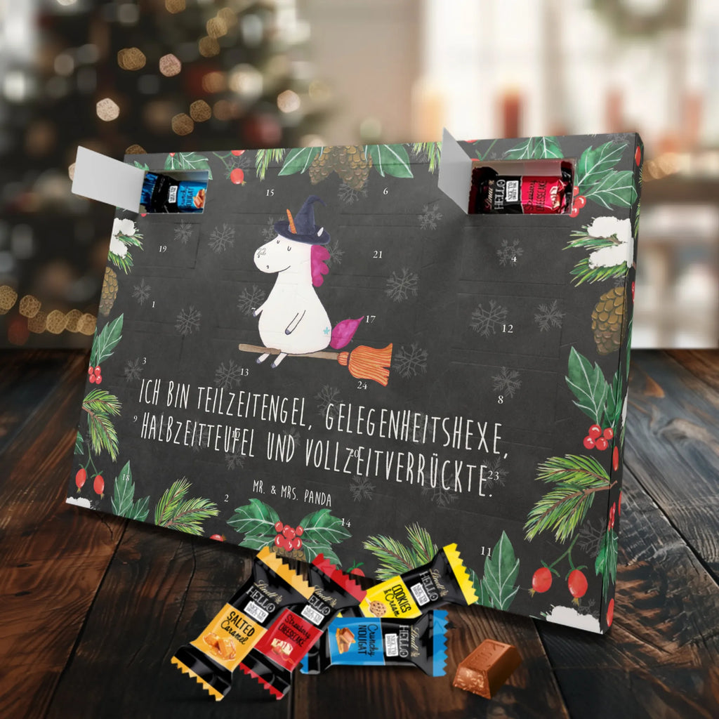 Chocolate advent calendar unicorn Witch bad girl, mad, witch, wife gift, girlfriend present, devil, bitch