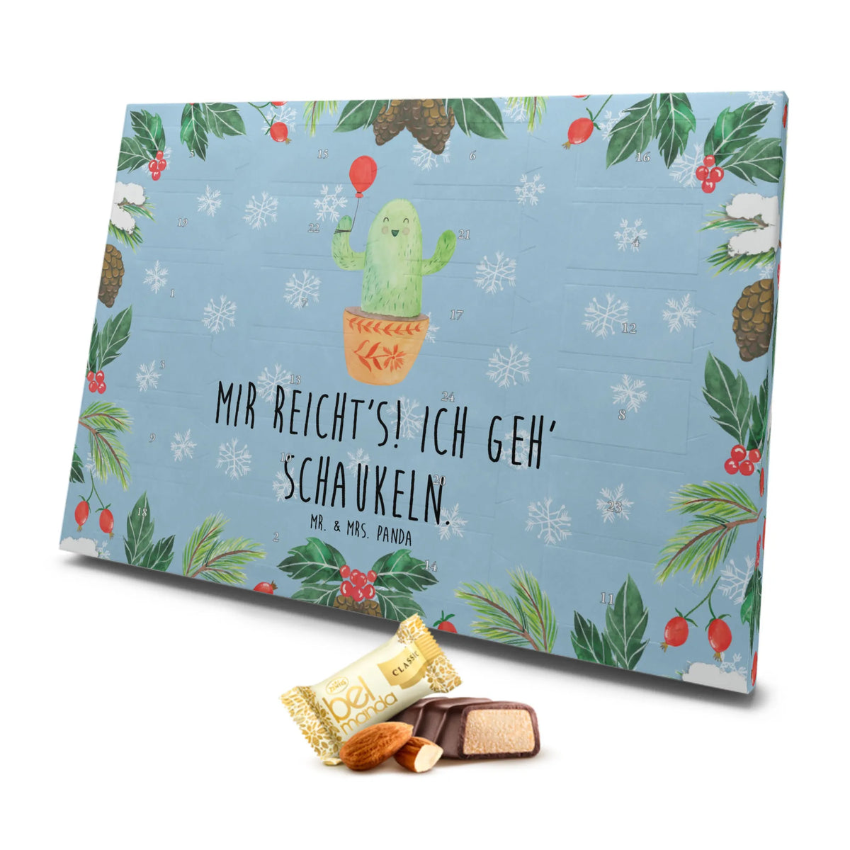 Marzipan Adventskalender Kaktus Luftballon Marzipan Adventskalender, Kaktus, Kakteen, Büroalltag, Neustart, Ausbildung, Freund, Prüfung, Luftballon, Freude, Stress, Büro, Freundin