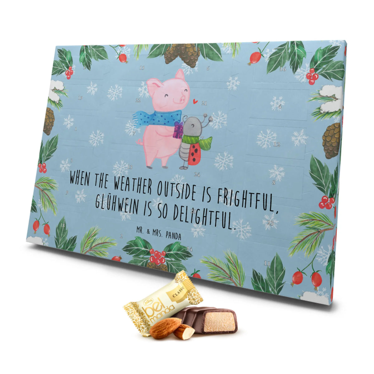 Marzipan Adventskalender Glühschwein Smörle Marzipan Adventskalender, Winter, Weihnachten, Weihnachtsdeko, Nikolaus, Advent, Heiligabend, Wintermotiv, Glühwein Liebhaber Geschenk, Smörle der stolze Marienkäfer, Romantische Geschenkidee Glühwein, Glühwein ist köstlich Spruch, Handgezeichnetes Glühschwein, Winterlicher Glühwein Spruch, Süßer Marienkäfer gibt Geschenk, Marienkäfer in Winterkleidung, Herzliches Marienkäfer Motiv, Kreatives Glühschwein Design