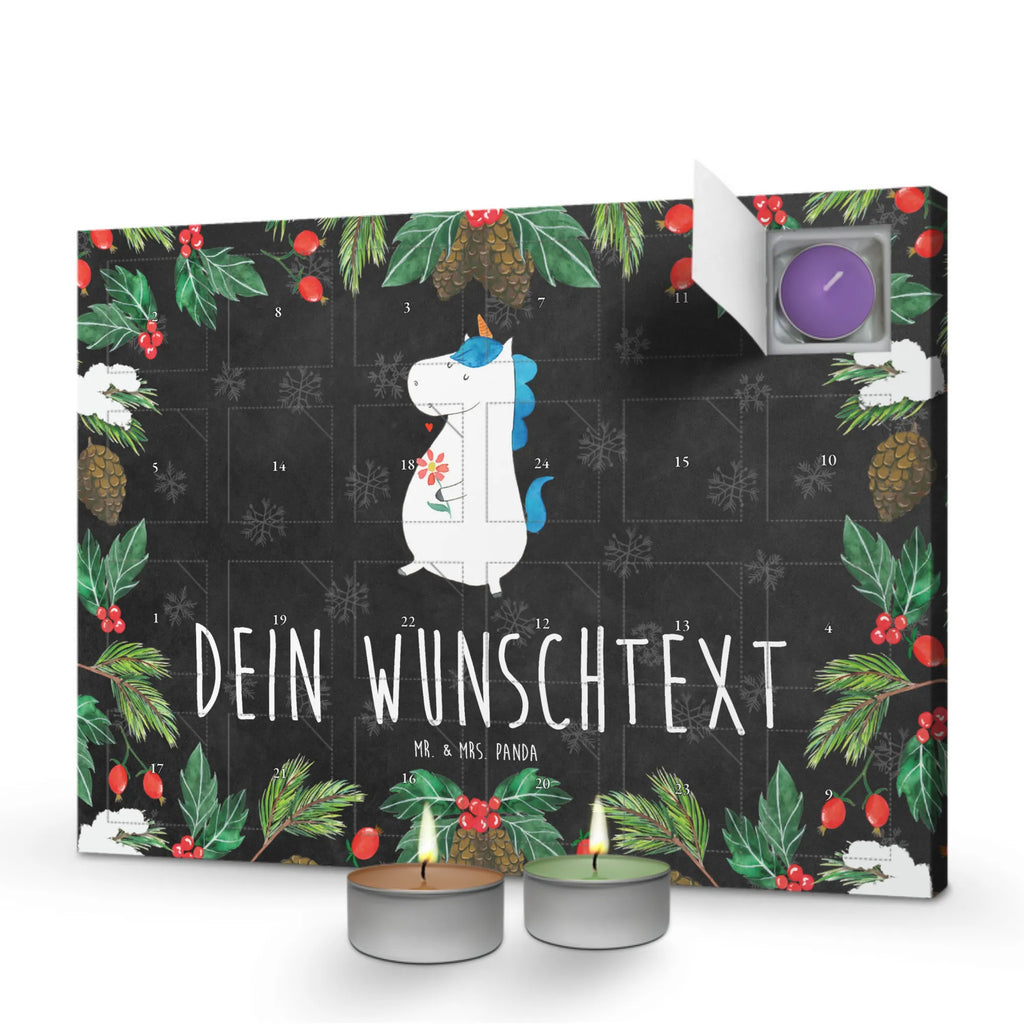 Personalisierter Duftkerzen Adventskalender Einhorn Spaziergang Personalisierter Duftkerzen Adventskalender, Einhorn, Einhorn Deko, Einhörner, Unicorn, Blumen, Freude, Spaziergang, Freundin, Glitzer, Mutter, Schwester, Motivation, Gute Laune