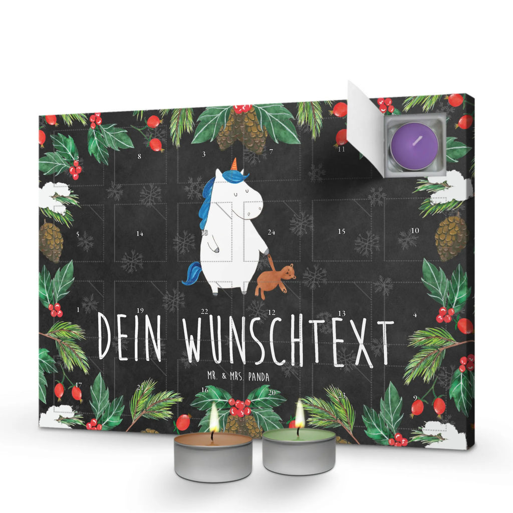 Personalisierter Duftkerzen Adventskalender Einhorn Teddy Personalisierter Duftkerzen Adventskalender, Einhorn, Einhorn Deko, Einhörner, Unicorn, Single, Singleleben, Träumen, Bett, Freundin, Gute Nacht, schlafen