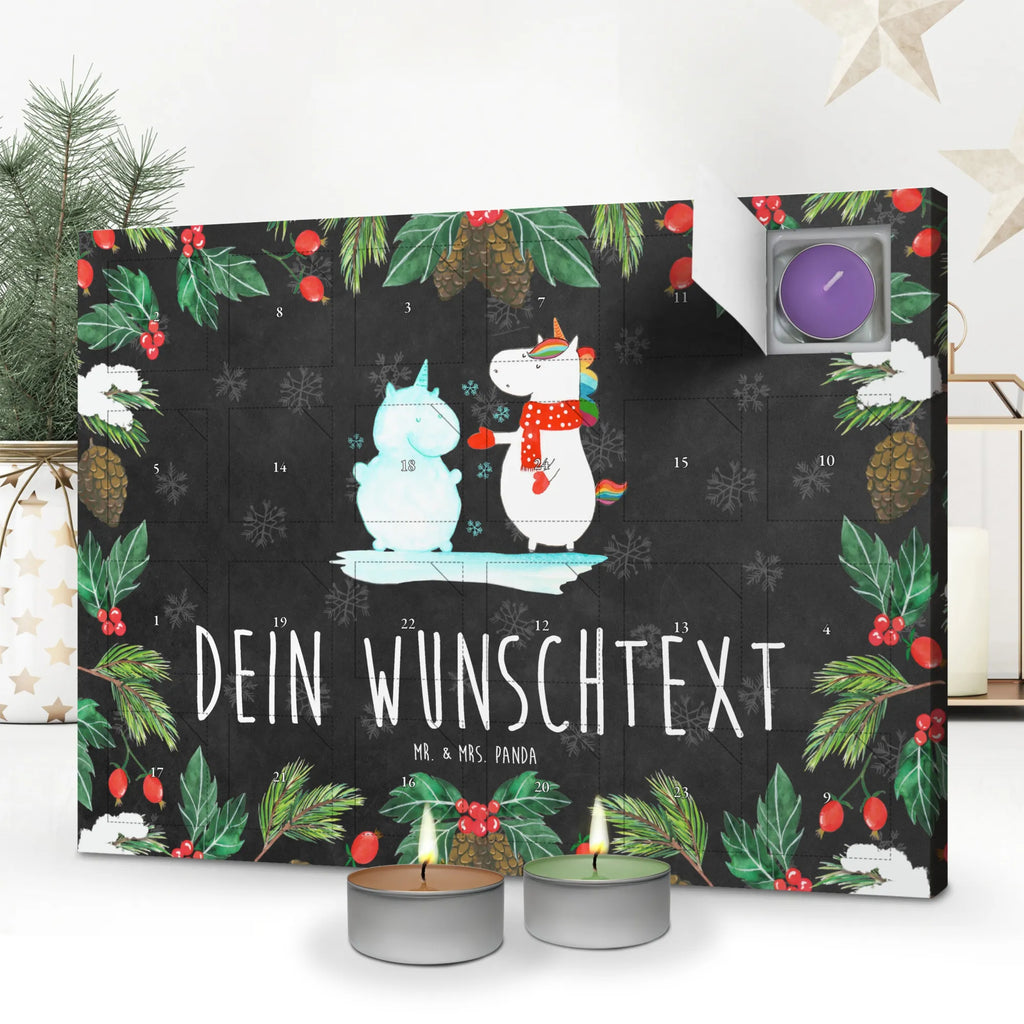 Personalisierter Duftkerzen Adventskalender Einhorn Schneemann Personalisierter Duftkerzen Adventskalender, Einhorn, Einhorn Deko, Einhörner, Unicorn, Schneemann, Mütze, X-Mas, Handschuhe, Weihnachten, Kuchen, kalt, Schnee, Winter