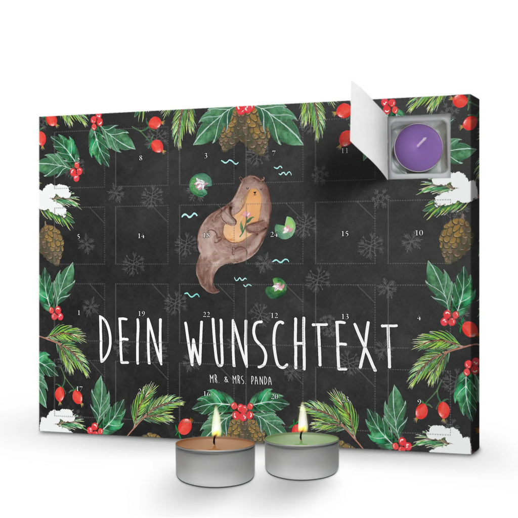 Personalisierter Duftkerzen Adventskalender Otter Seerose Personalisierter Duftkerzen Adventskalender, Seeotter, Otter, Fischotter, Otter Seeotter See Otter