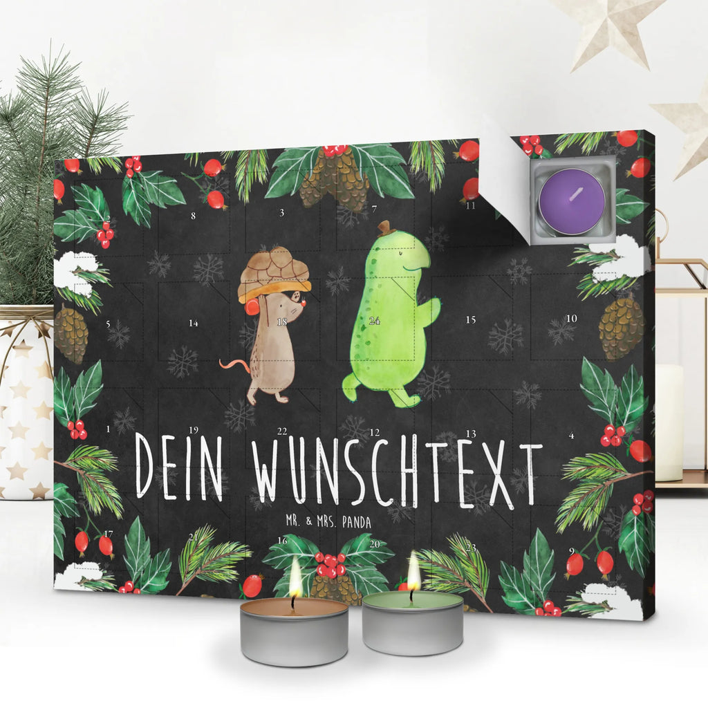 Personalisierter Duftkerzen Adventskalender Schildkröte Maus Personalisierter Duftkerzen Adventskalender, Schildkröte, Beste Freunde, Maus, Freundinnen, Freunde, Beste Freundinnen