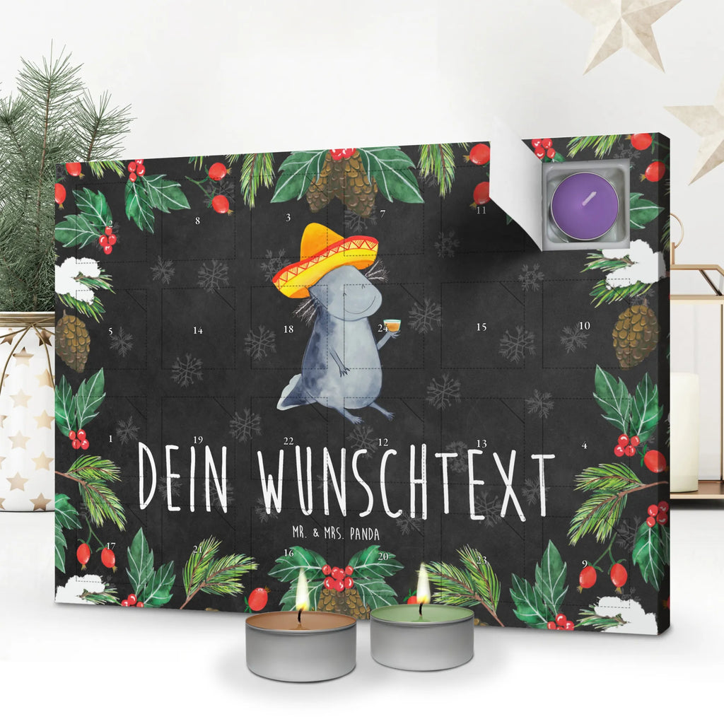 Personalisierter Duftkerzen Adventskalender Axolotl Tequila Personalisierter Duftkerzen Adventskalender, Axolotl, Molch, Motivation, Mexico, Schwanzlurch, Lurch, Tequila, Sombrero, Spruch, Mexiko, Axolot, Feuersalamander, Feuerdrache, Lurche, Zitrone