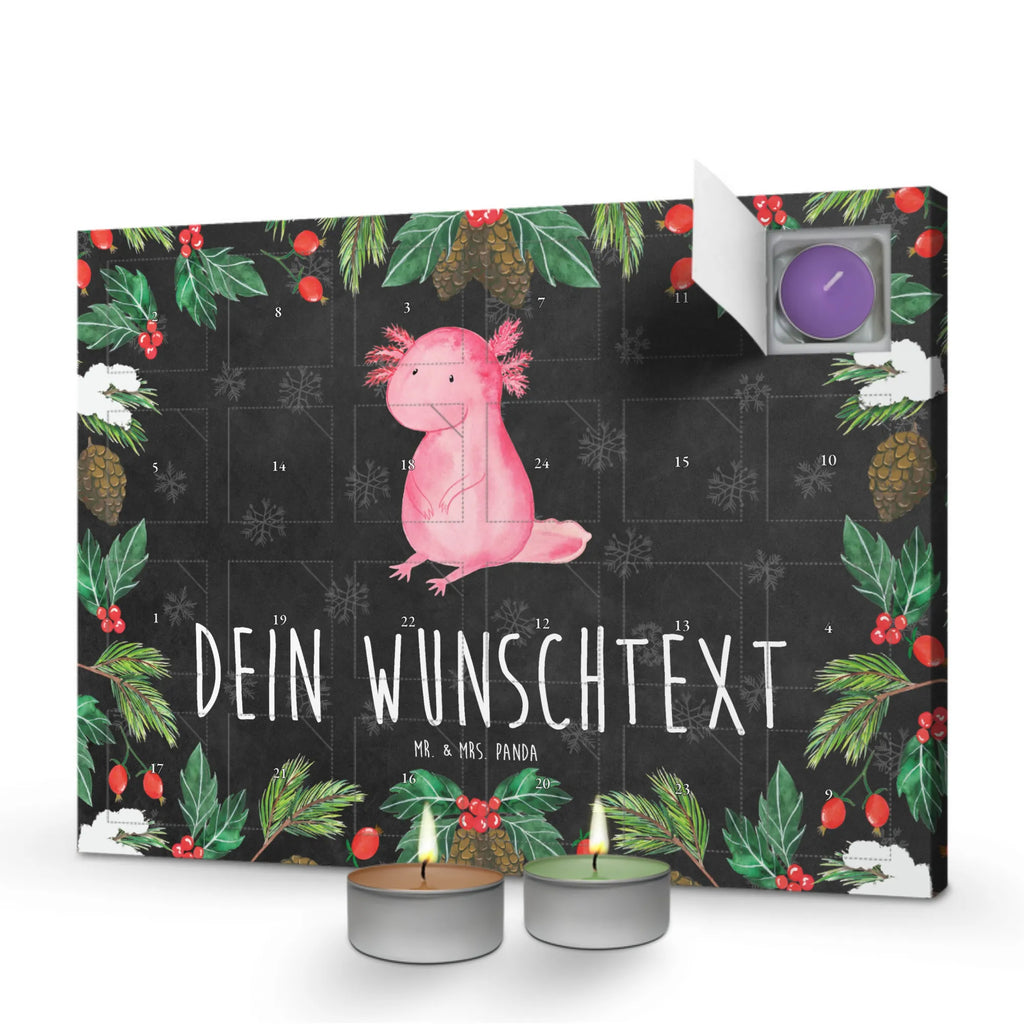 Personalisierter Duftkerzen Adventskalender Axolotl Niedlich Personalisierter Duftkerzen Adventskalender, Axolotl, Molch, Freundin, Lebensstil, Liebe, Fröhlich, Weisheit, Zufrieden, Vergnügt, Lebensweisheit, Axolot