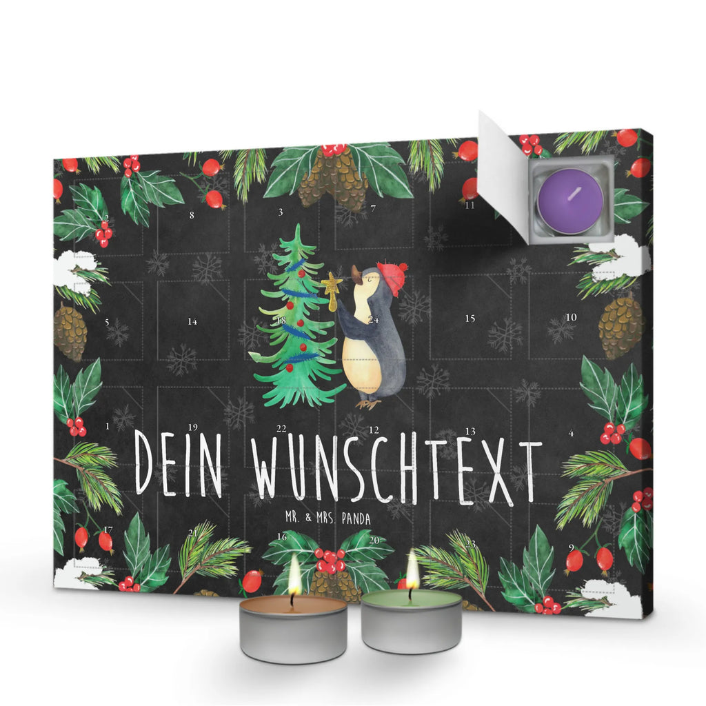 Personalisierter Duftkerzen Adventskalender Pinguin Weihnachtsbaum Personalisierter Duftkerzen Adventskalender, Nikolaus, Winter, Advent, Heiligabend, Wintermotiv, Weihnachten, Weihnachtsdeko, Pinguin