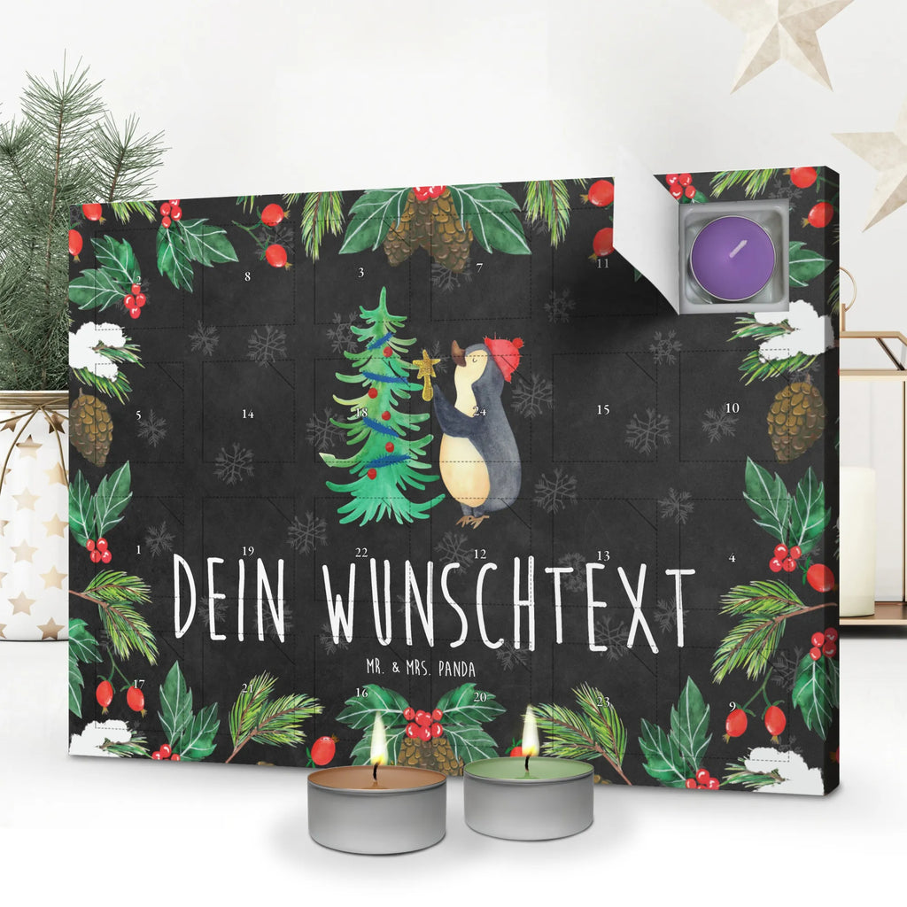 Personalisierter Duftkerzen Adventskalender Pinguin Weihnachtsbaum Personalisierter Duftkerzen Adventskalender, Nikolaus, Winter, Advent, Heiligabend, Wintermotiv, Weihnachten, Weihnachtsdeko, Pinguin