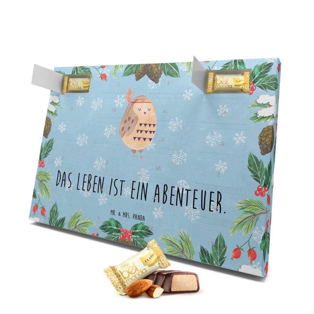 Marzipan Adventskalender Eule Federschmuck Marzipan Adventskalender, Eule, Reisespruch, Dekoration, Das Leben ist ein Abenteuer, Federschmuck, Owl, Eule Deko