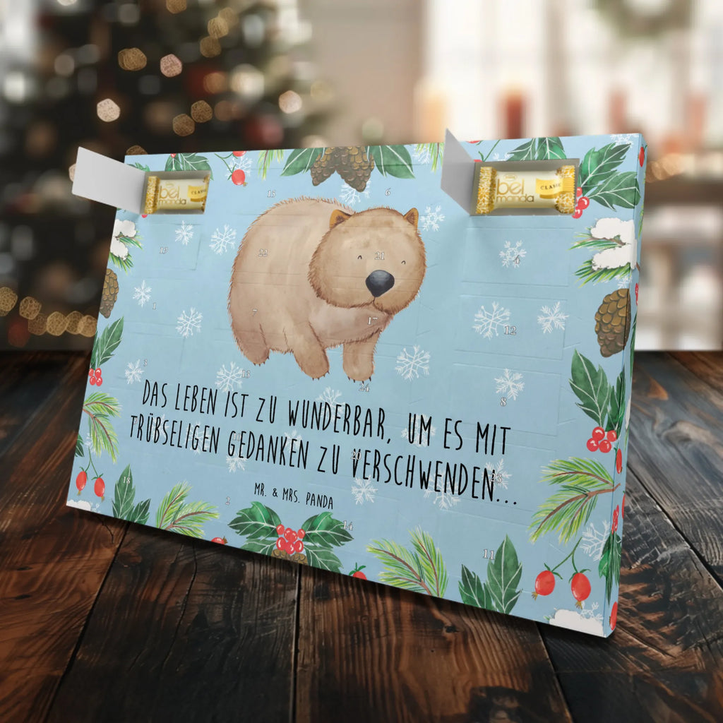 Marzipan Adventskalender Wombat Marzipan Adventskalender, Tiermotive, Gute Laune, lustige Sprüche, Tiere, Australien, Spruch, Wombat, Motivation, Das Leben ist schön