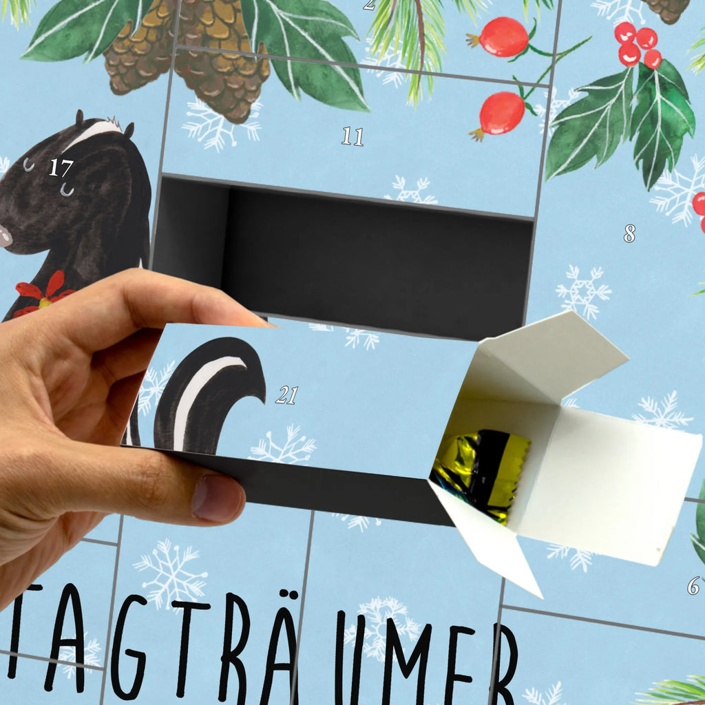 Fillable advent calendar skunk flower dreamy, predator, stink, daydreamer, wild animal