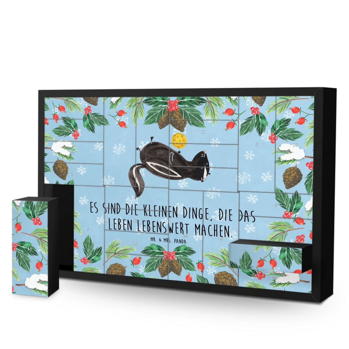 Fillable advent calendar skunk ball wild animal, stinky, playful, predator, wisdom