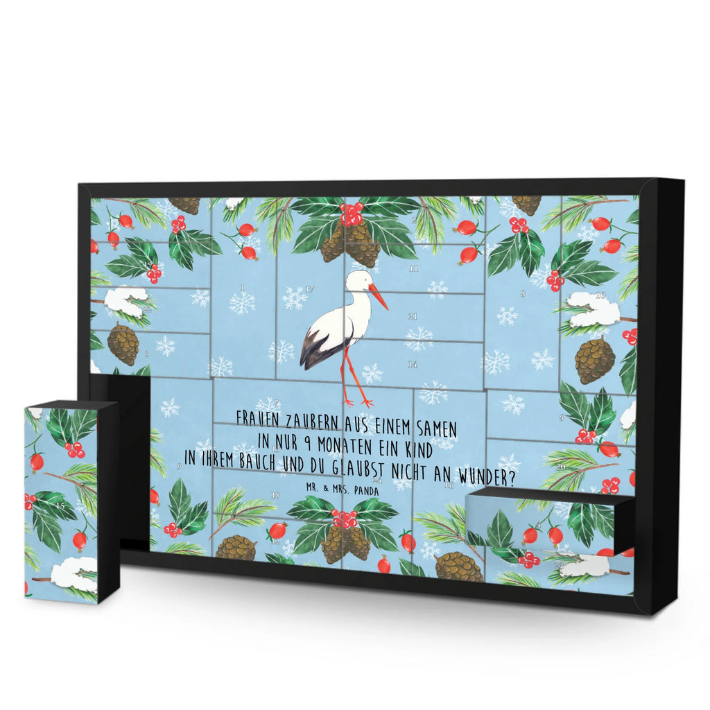 Fillable advent calendar Stork card, gift ideas, gifts, animal lover, special gifts, cute animal motives, hand drawn, small animals, good mood, cute, funny sayings, baby bump, stork, pregnancy, pregnant, birth, becoming a mother, mother, mothers