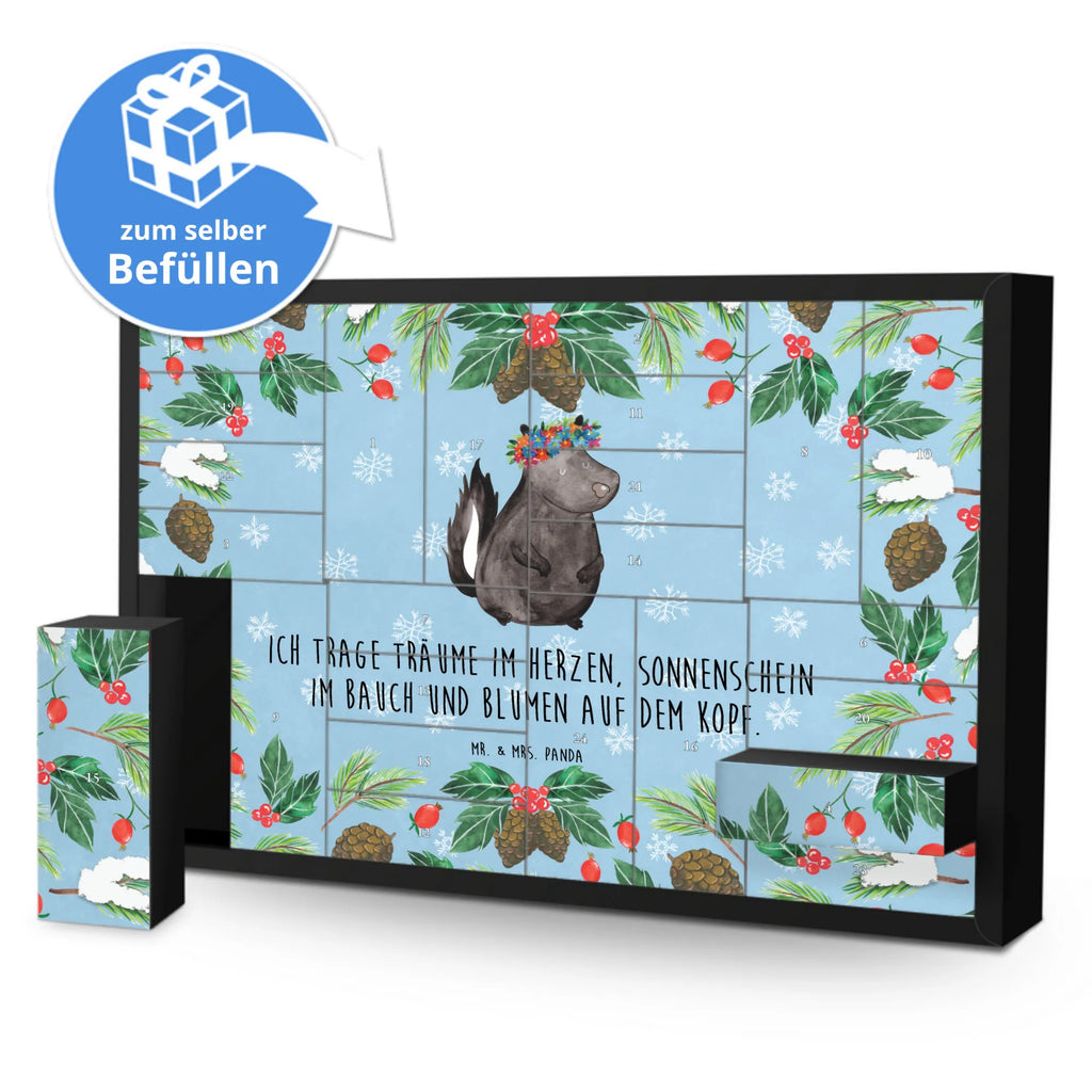 Fillable advent calendar skunk Girl Laugh, Live, Predator, Wild animal, Stinky