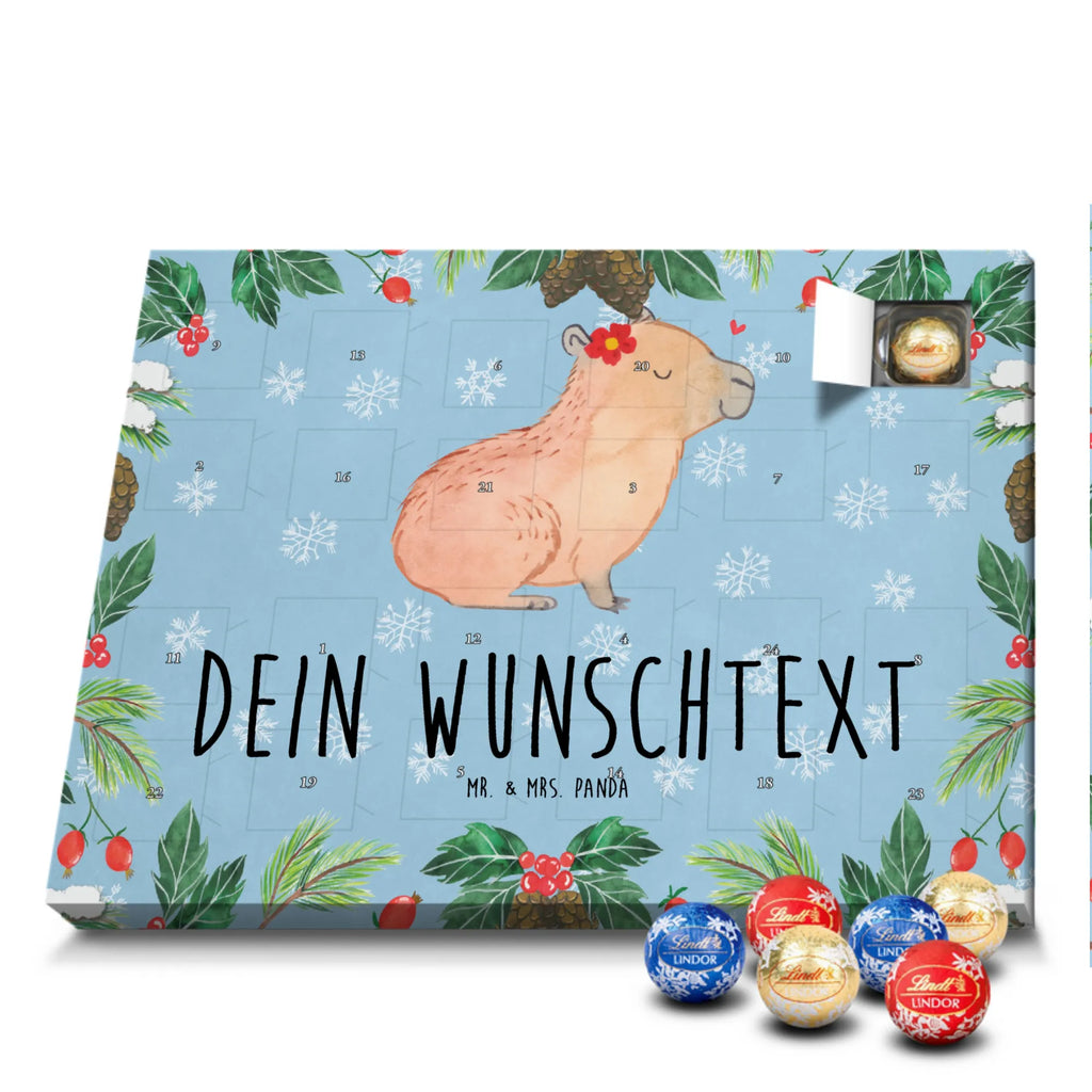 Adventskalender mit Namen Capybara Blume Adventskalender mit Namen, Personalisierter Adventskalender, Tiere, Tiermotive, Lustige Sprüche, Gute Laune, Capybara