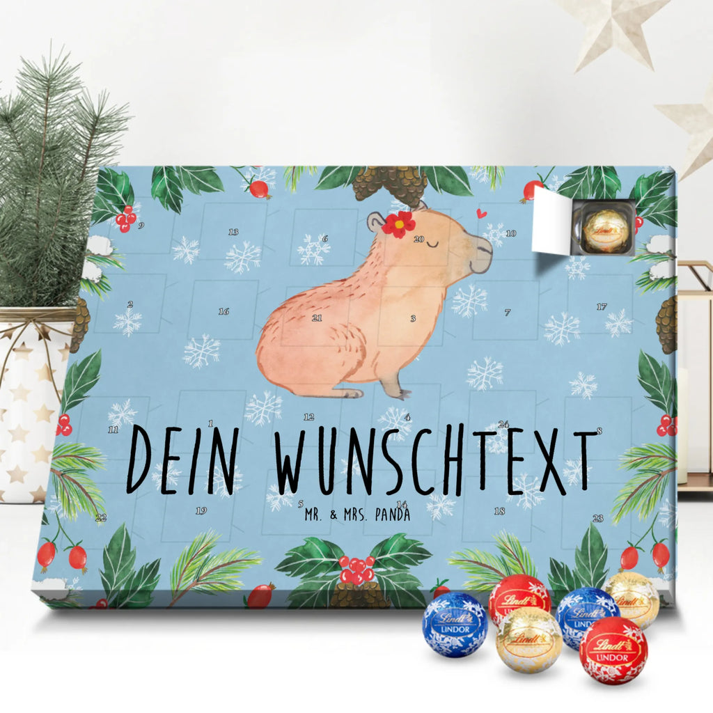 Adventskalender mit Namen Capybara Blume Adventskalender mit Namen, Personalisierter Adventskalender, Tiere, Tiermotive, Lustige Sprüche, Gute Laune, Capybara