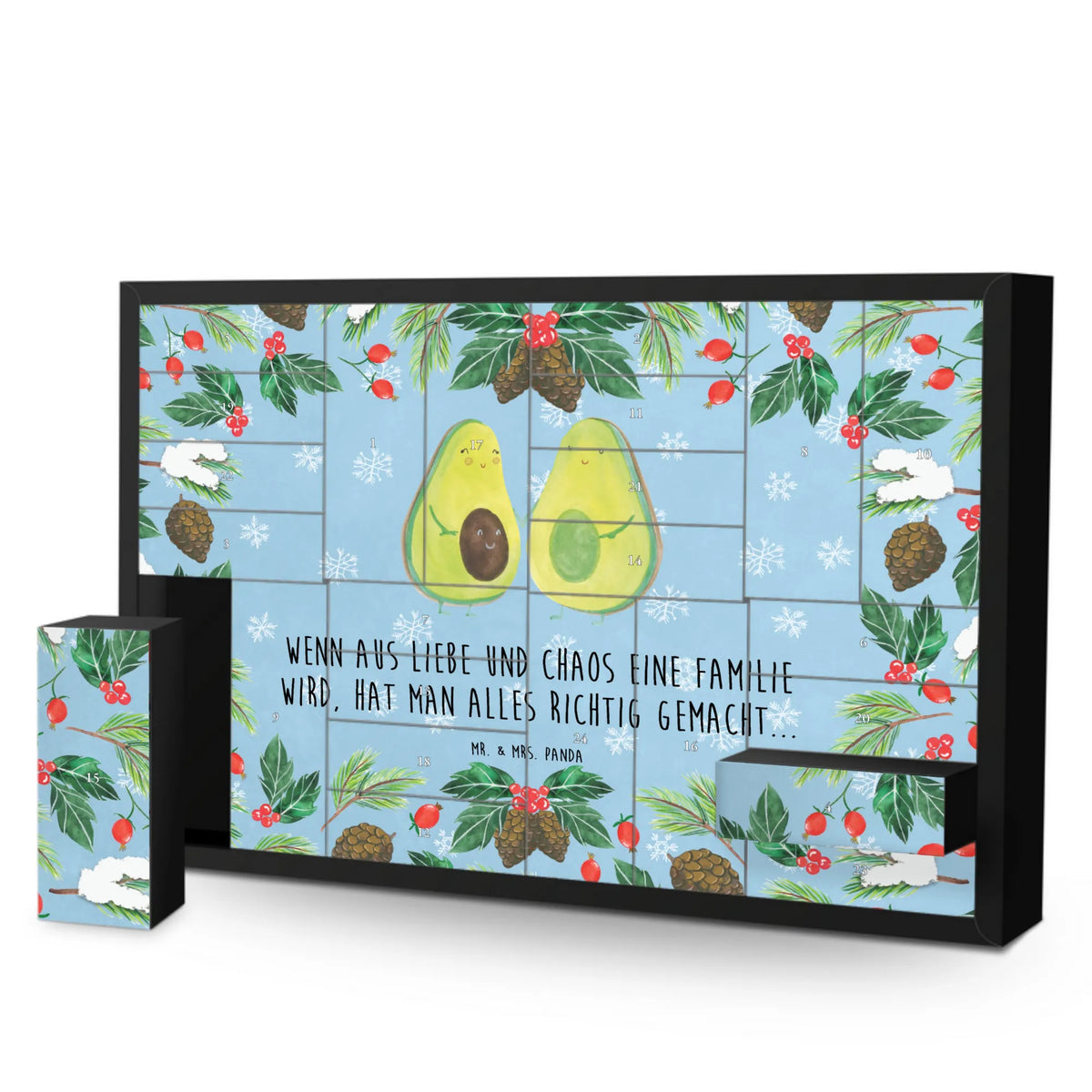 Befüllbarer Adventskalender Avocado Pärchen