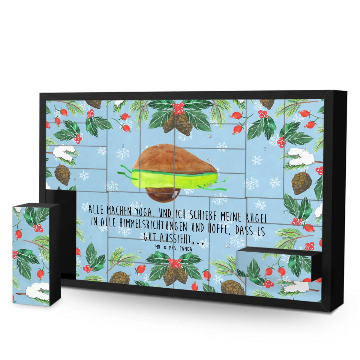 Fillable advent calendar avocado yoga