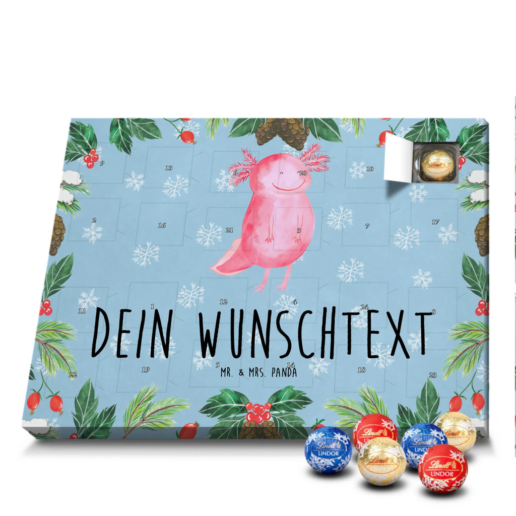 Personalisierter Schoko Adventskalender Axolotl Glücklich Personalisierter Adventskalender, Adventskalender mit Namen, Molch, Axolotl, Schwanzlurch, Motivation, Axolot, Gute Laune, Lurch, Lurche