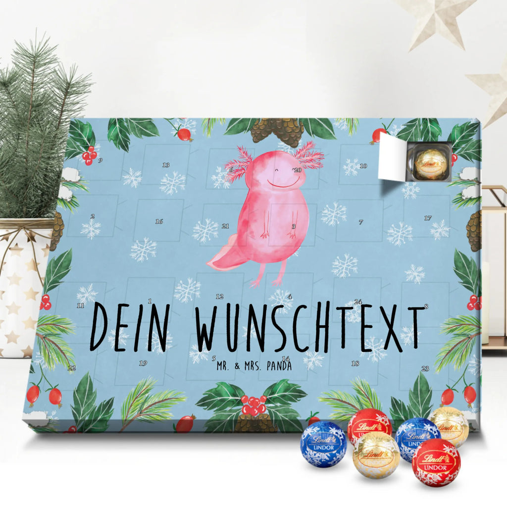 Personalisierter Schoko Adventskalender Axolotl Glücklich Personalisierter Adventskalender, Adventskalender mit Namen, Molch, Axolotl, Schwanzlurch, Motivation, Axolot, Gute Laune, Lurch, Lurche