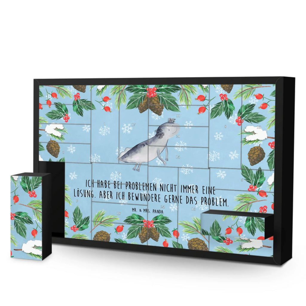 Fillable advent calendar axolotl To swim salamander, Axelotl, marine animals, Mexican walking fish, solutions, amphibians, tail, problems