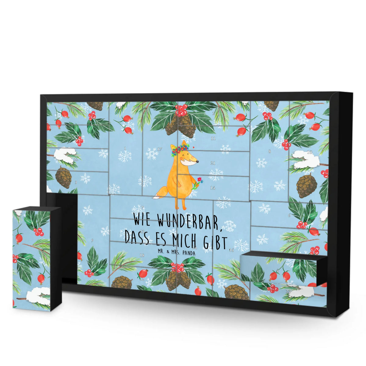 Befüllbarer Adventskalender Fuchs Blumen