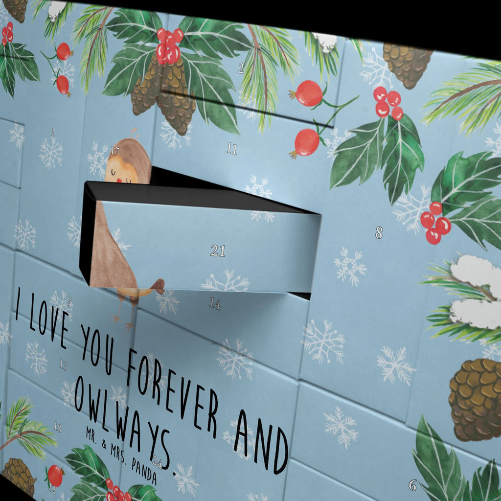 Fillable advent calendar Owl Satisfied gift ideas, birthday present, owl decor, illustrated, romantic gift, bird, forest animal, nocturnal, Wedding anniversary gift, Love saying, Owl saying, Romantic, Saying beautiful, Pun funny, Owl deco