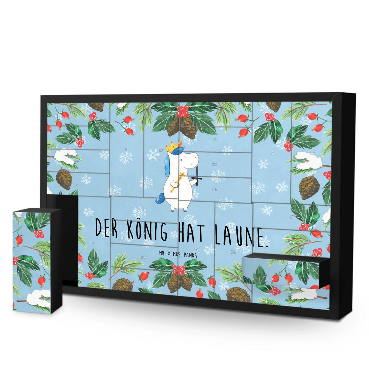 Fillable advent calendar unicorn king with sword