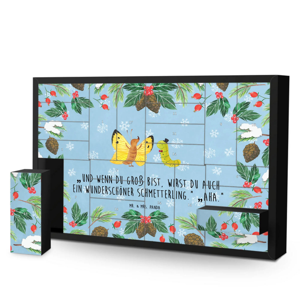 Fillable advent calendar Caterpillar butterfly
