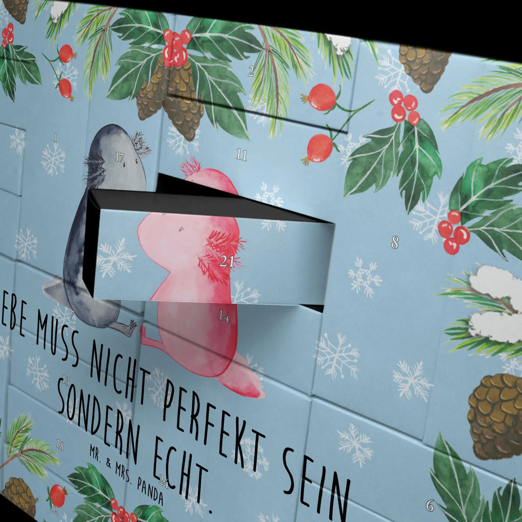 Fillable advent calendar axolotl Love salamander, Axelotl, marine animals, Mexican walking fish, proof of love, amphibian, friend, tail, great love, fiancé, anniversary, valentine's day, husband