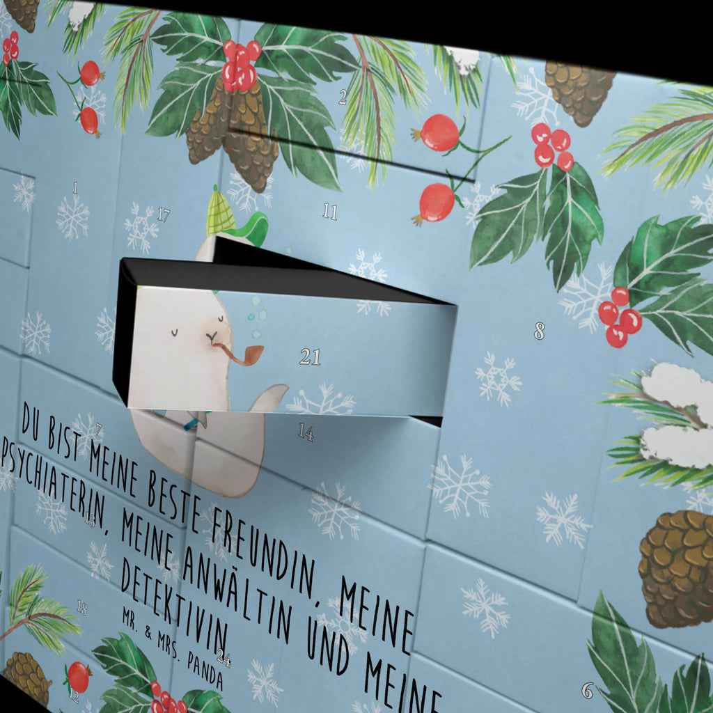 Fillable advent calendar seal sherlock card, gift ideas, gifts, animal lover, special gifts, cute animal motives, hand drawn, small animals, good mood, cute, funny sayings