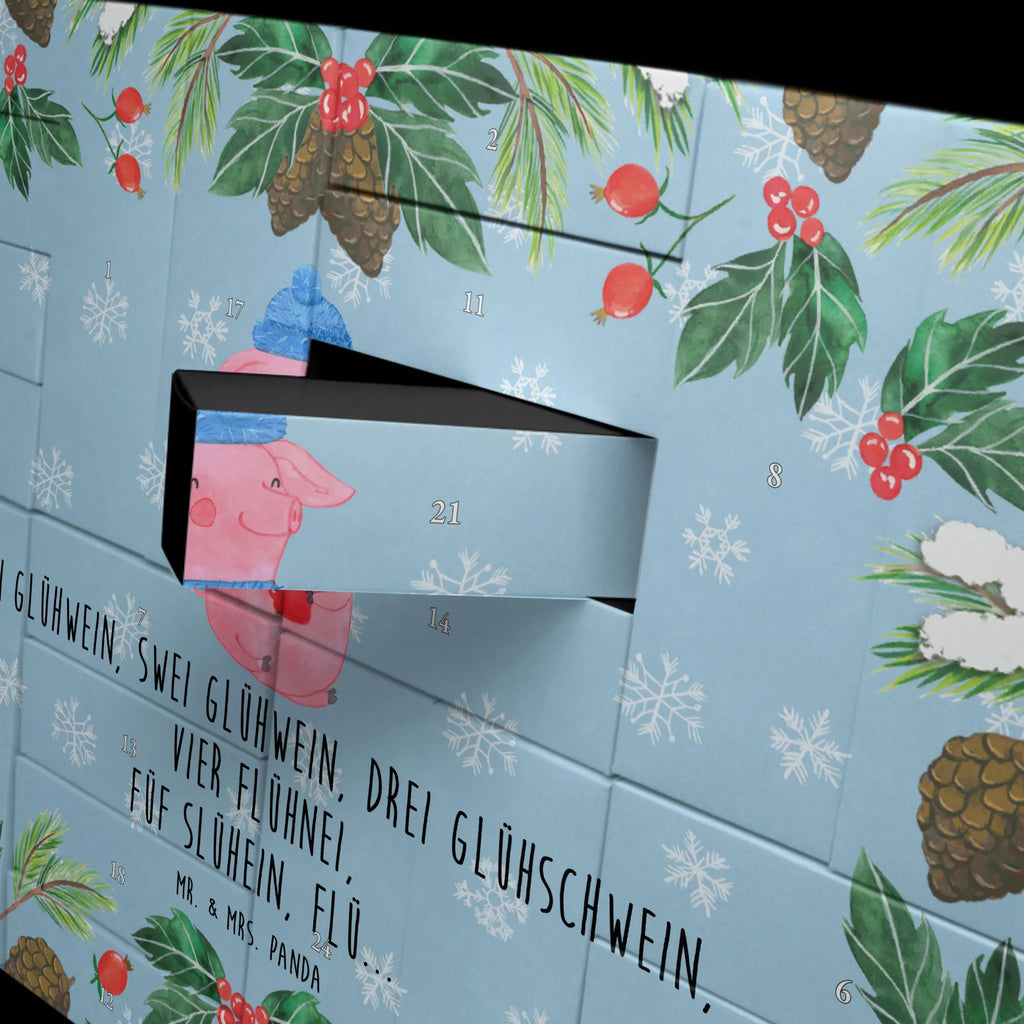 Fillable advent calendar piggy Mulled wine snow, Christmas time, Christmas market, mulled wine, saying, drunk